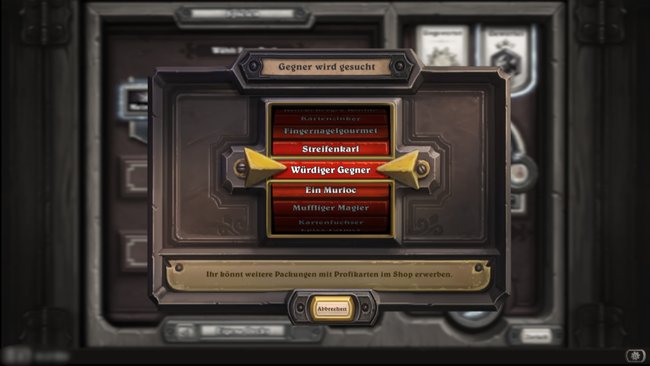 In Heartstone bekommt ihr dank Matchmaking immer einen würdigen Gegner. (Bildquelle: Screenshot spieletipps)