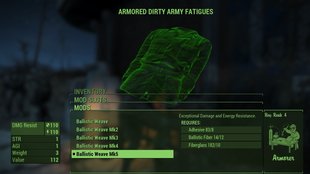 Fallout 4 | Die beste Rüstung und Ballistisches Gewebe finden