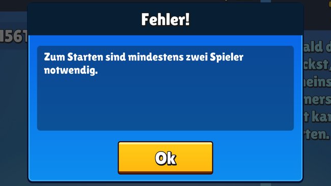 Alleine könnt ihr ein Gruppenspiel leider nicht starten. (Bildquelle: Screenshot spieletipps)