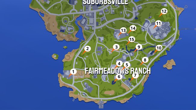 An diesen Orten findet ihr die Kleidungsstücke von Fairmeadows Ranch. (Bildquelle: Screenshot spieletipps)