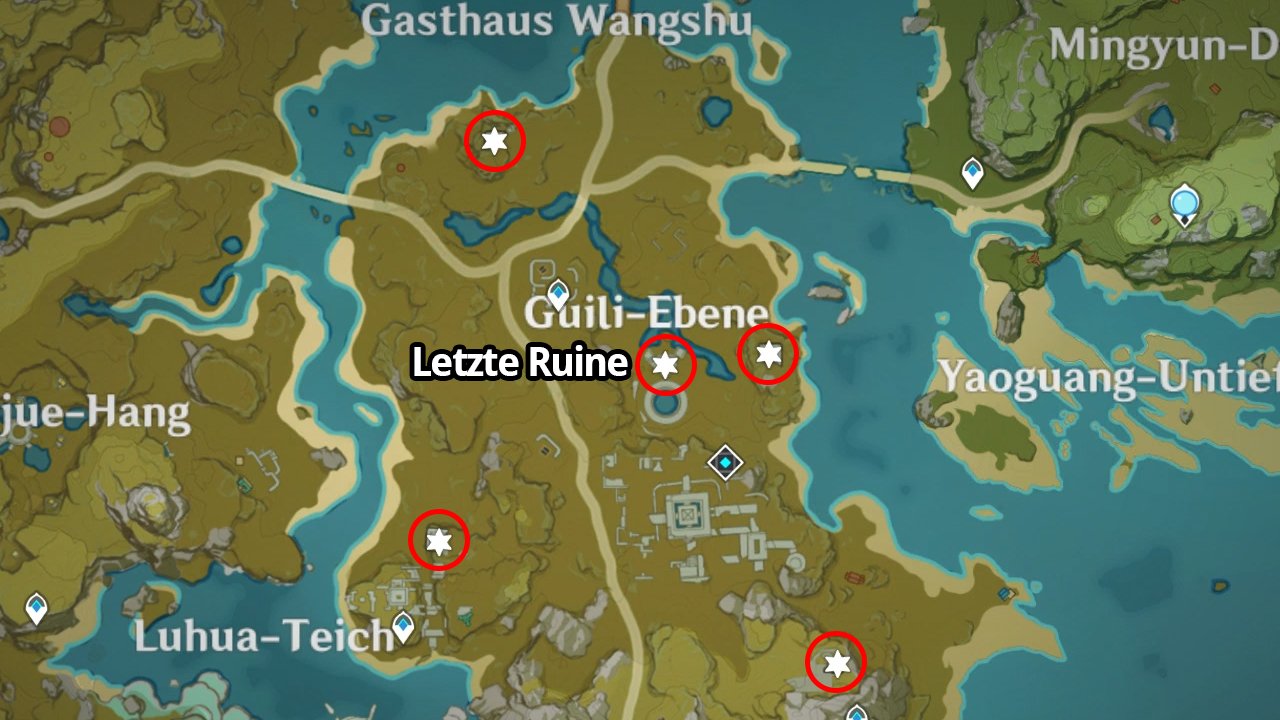 Genshin Impact Schatz auf der Ebene Lösung