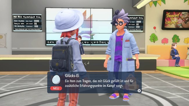 Von eurem Lehrer erhaltet ihr das Glücks-Ei, wenn ihr ausreichend Orden gesammelt habt. (Quelle: Screenshot spieletipps)