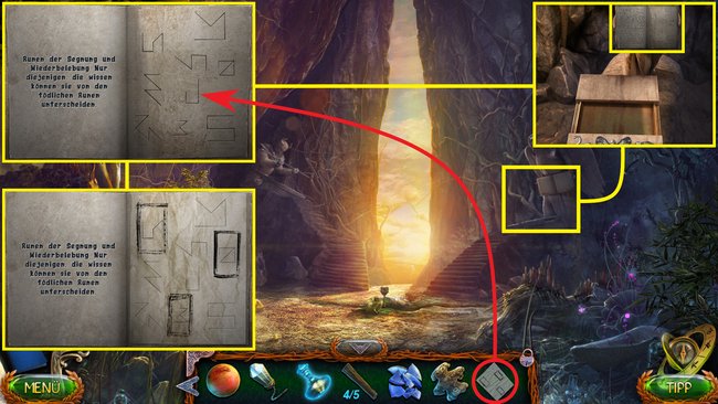 Nutzt das Pauspapier, um die richtigen Runen zu erkennen. (Bildquelle: Bearbeiteter Screenshot - spieletipps)