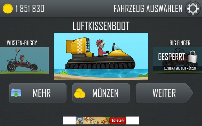 Das Luftkissenboot ist schwer zu handhaben. (Bildquelle: Screenshot spieletipps)