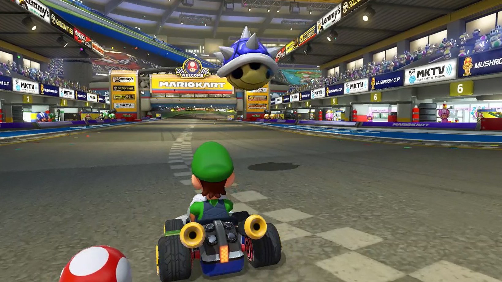 Mario Kart 8 Deluxe Blauen Panzer Abwehren www.giga.de