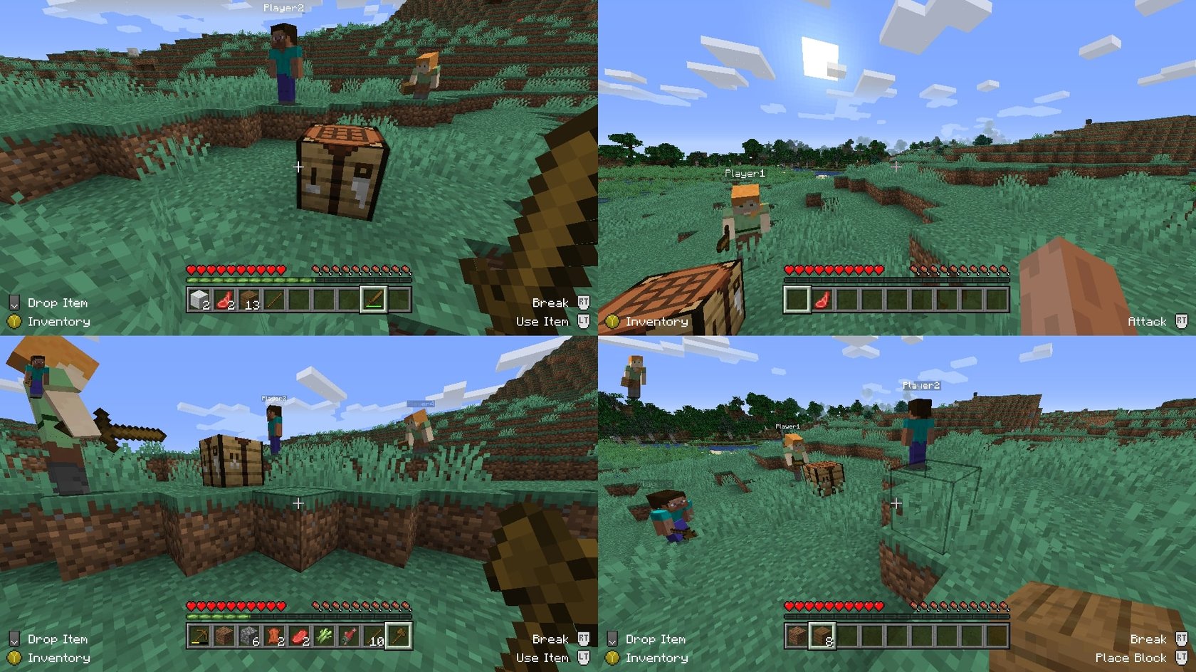 Minecraft Im Splitscreen Zu Zweit Spielen Konsolen Version Minecraft Im Splitscreen Zu Zweit Spielen Konsolen Version