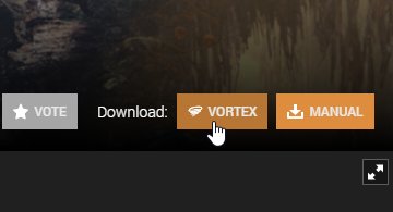 Über den Vortex-Button könnt ihr Mods automatisch installieren.