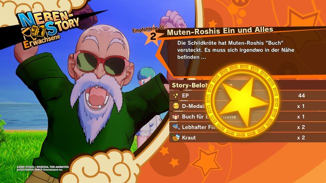 Muten-Roshi ist glücklich und ihr erhaltet EP, Gegenstände und sein Seelenabzeichen!