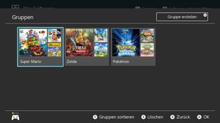 Nintendo Switch | Ordner erstellen und Gruppen bearbeiten