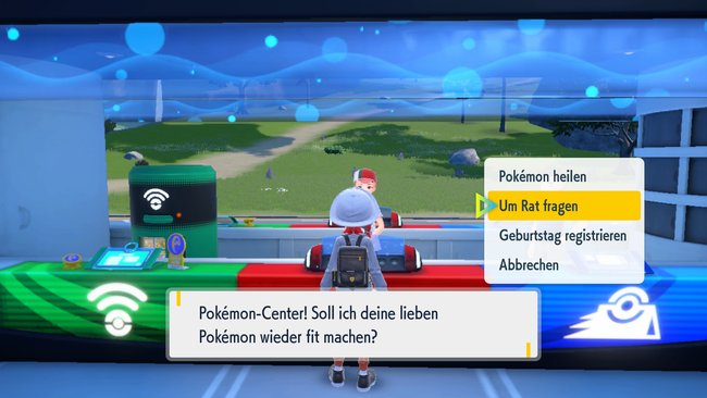 Beim Pokémon-Center könnt ihr nachfragen, wohin ihr als Nächstes gehen könnt. (Quelle: Screenshot spieletipps.