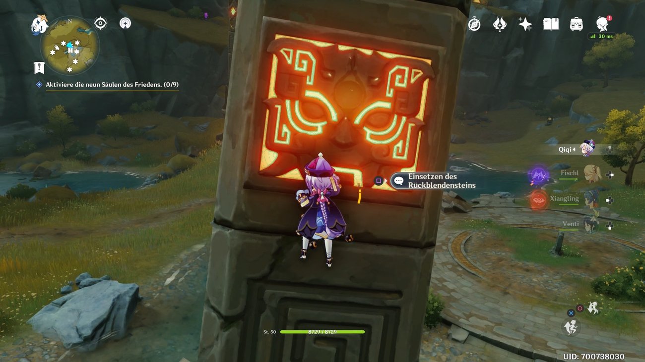 Genshin Impact Neun Säulen des Friedens Lösung