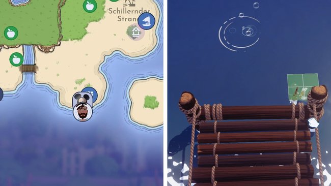 Platziert die Fischfalle in der Nähe dieses Stegs beim Schillernden Strand. (Quelle: Screenshot spieletipps)