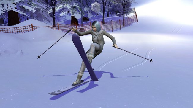 Und deswegen liebe Simmer, tragt beim Skifahren immer einen Helm. Denn gerade zu Beginn wird euer Sim oft mit dem schneebedeckten Boden Bekanntschaft machen.