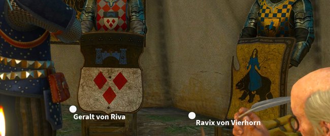 Geralt wird zum Ritter!!! Doch wie soll er heißen? Geralt von Riva oder doch eher Ravix von Vierhorn.
