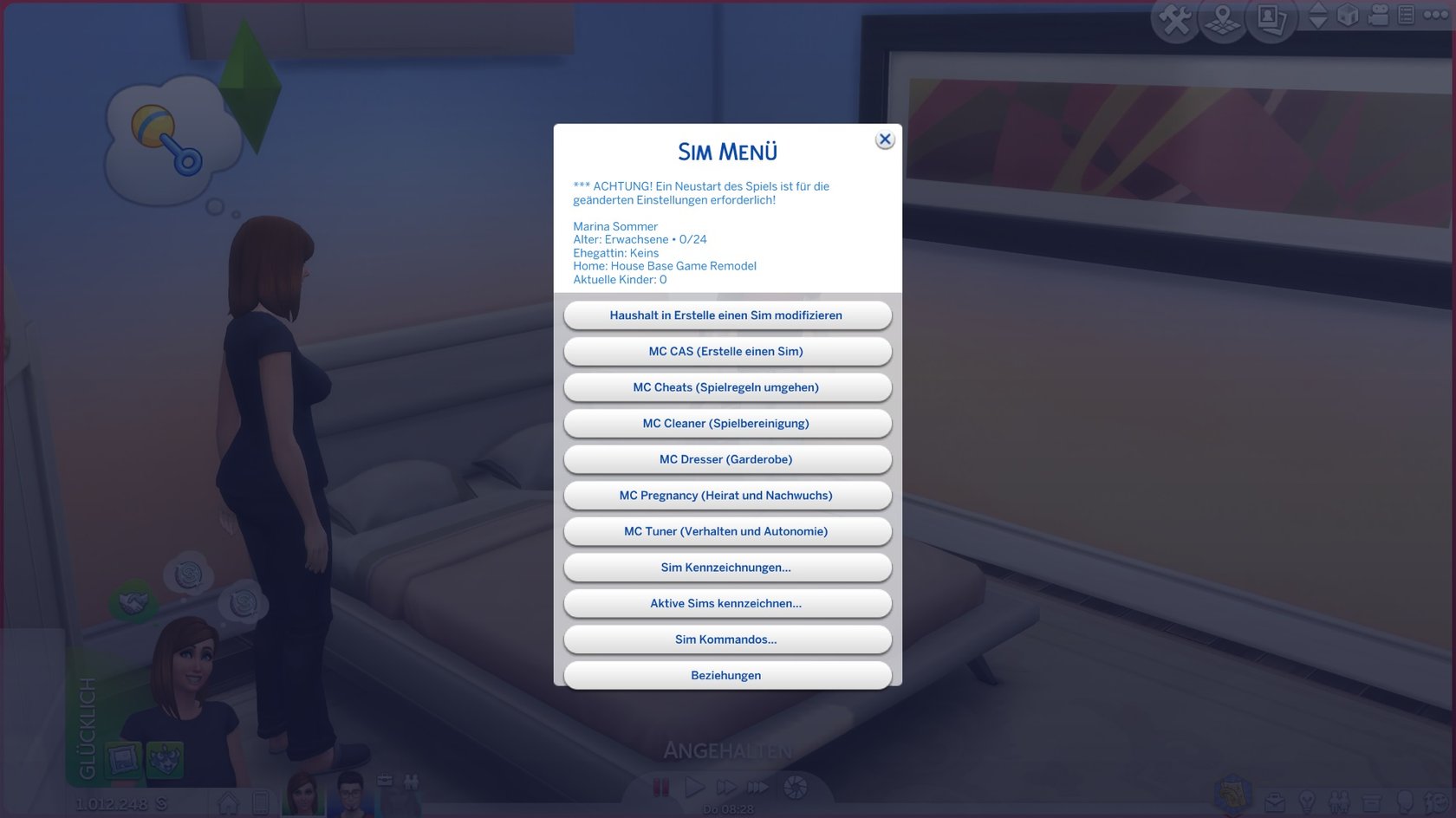 Sims 4 MC Command Center das Modul zum Cheaten