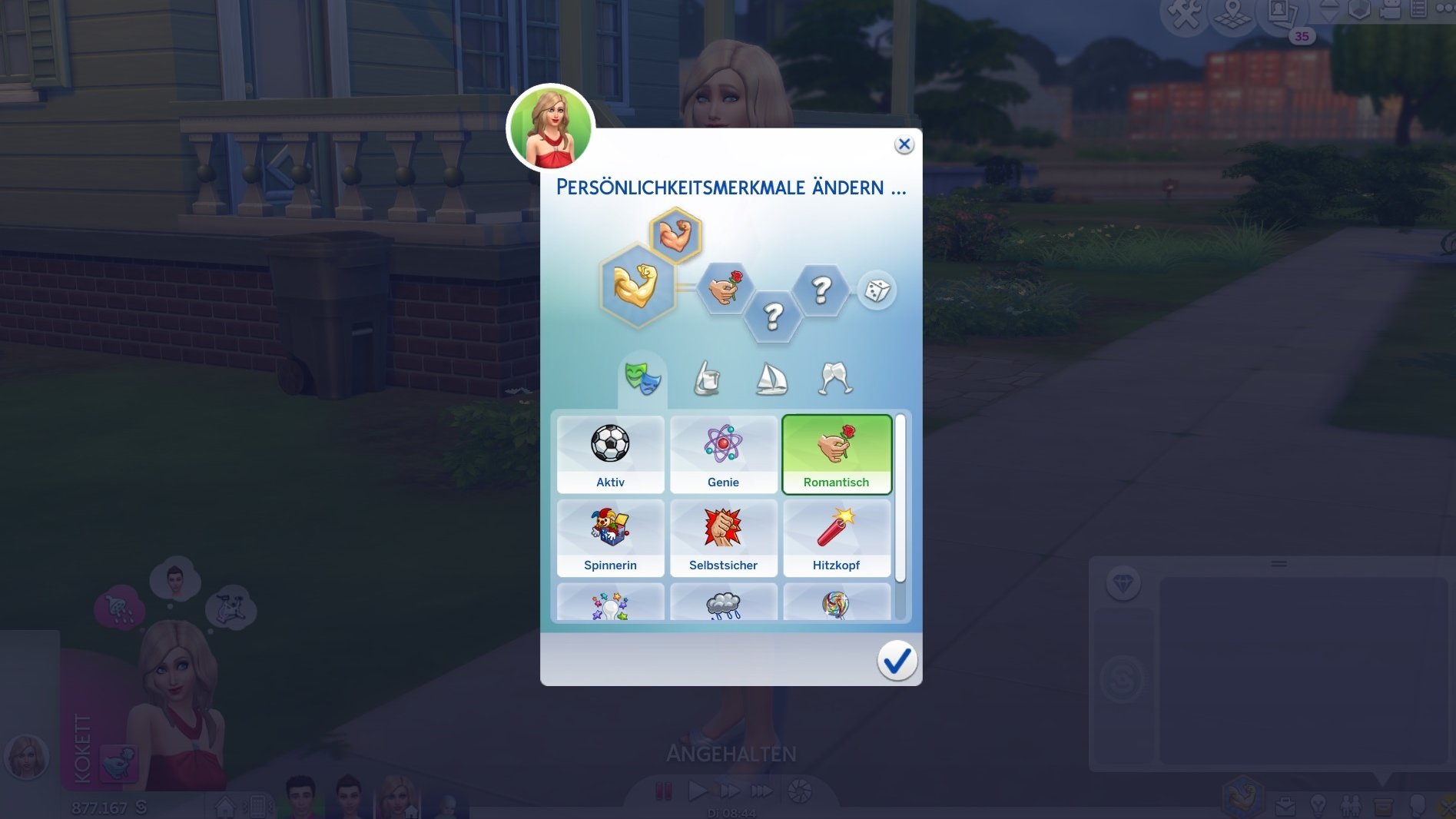 Sims 4 Merkmale ändern durch Erneuerungstrank oder Cheats