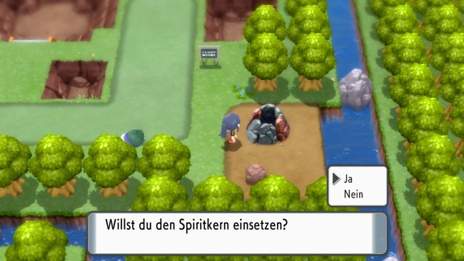 Setzt einen Spiritkern bei dieser Turmruine auf Route 209 ein.