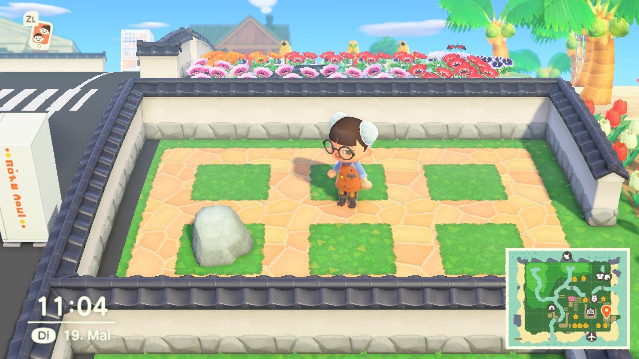 Animal Crossing New Horizons Steine bewegen und Steingarten bauen