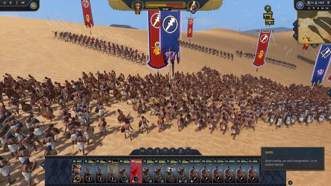 Das Bild zeigt einen Screenshot aus Total War: Pharaoh