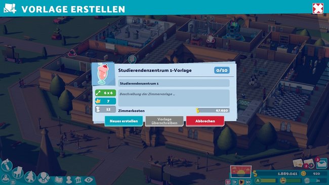 Wenn ihr eure Räume als Vorlage speichert, könnt ihr beim Bauen jede Menge Zeit sparen. (Bildquelle: Screenshot spieletipps.de)