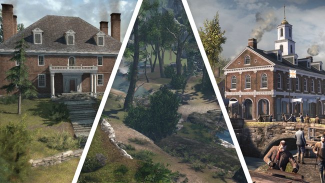 Das Spiel könnte ähnlich wie Assassin’s Creed 3 in mehrere Regionen wie eine Basis, Waldgebiete und Städte eingeteilt sein. (Bildquelle: Ubisoft)