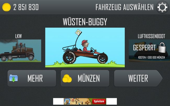 Der Wüstenbuggy ist das Schneemobil der Wüste. (Bildquelle: Screenshot spieletipps)