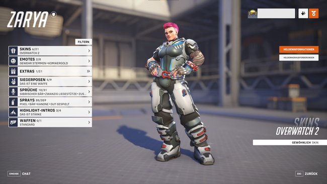 Zarya stemmt nicht nur Gewichte, sondern auch eine Menge Schaden für ihr Team. (Bildquelle: Screenshot spieletipps)