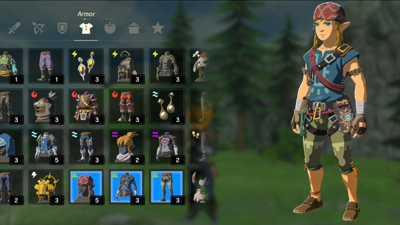 Zelda Breath Of The Wild Kletter Rüstung Zelda - Breath of the Wild: Kletter-Set - Fundorte von Kopftuch