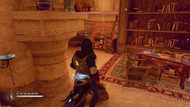 In einem der Palastzimmer liegt das verlorene Buch offen herum (Quelle: Screenshot GIGA).