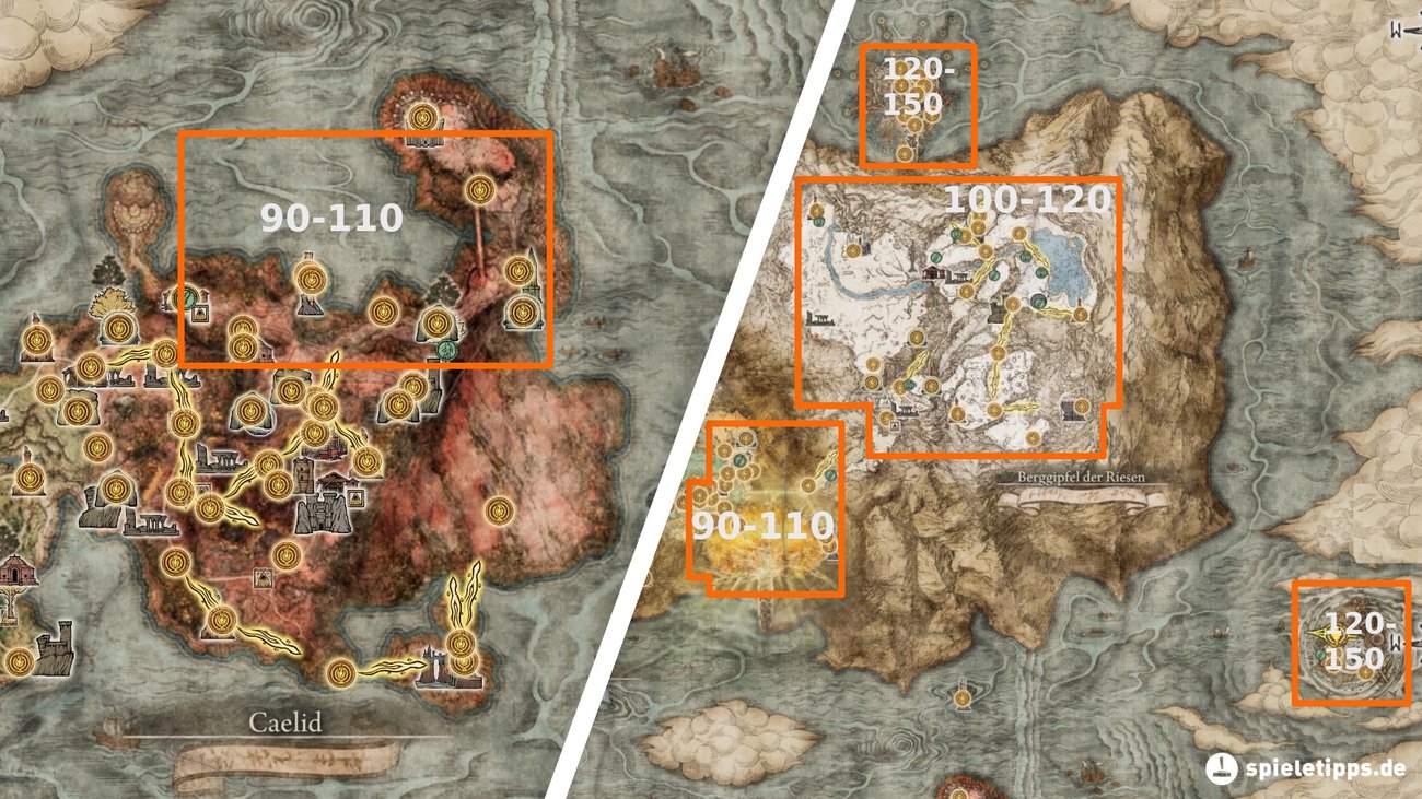 Elden Ring Gebiete nach Level in empfohlener Reihenfolge