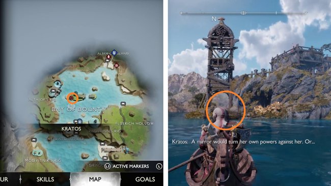 Legt an der Insel an, um die Quest zu starten (Quelle: Screenshot spieletipps).