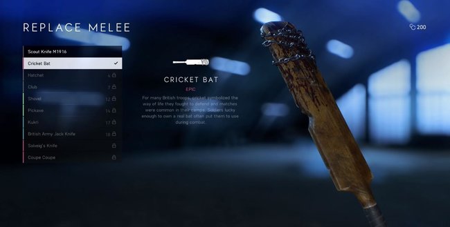Findet alle Briefe und schließt die Herausforderungen ab, um einzigartige Nahkampfwaffen wie diesen Cricket-Schläger freizuschalten.