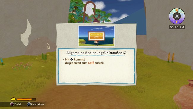 Euch wird im Spiel der Tipp gegeben, wie ihr schnell zum Café zurückkehren könnt. Habt ihr es auf der PS4 überlesen? Kein Problem: Hier seht ihr noch einmal die Meldung.