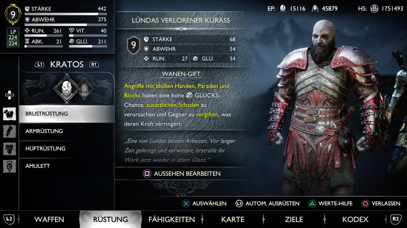 God of War Ragnarök Alle Rüstungen und ihre Vorteile