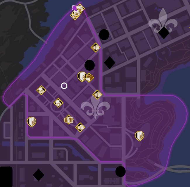 Karte mit allen Entdeckungen in Süd-Lakeshore (Quelle: Screenshot spieletipps).