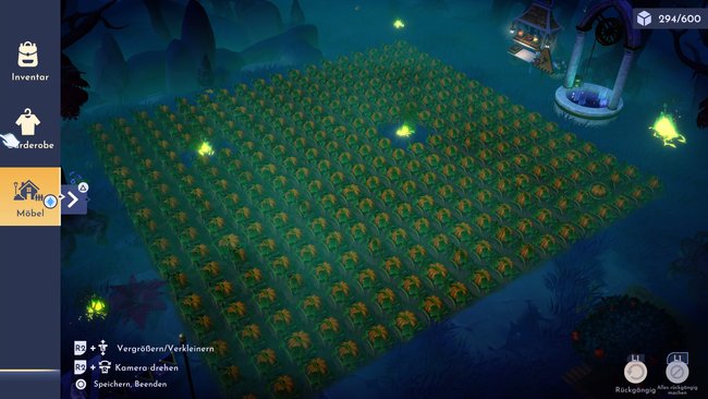 So sieht ein Feld mit 300 Kürbissen aus. Platziert Goofys Stand und Brunnen möglichst in der Nähe, damit ihr schneller kaufen und verkaufen könnt (Quelle: Screenshot spieletipps).