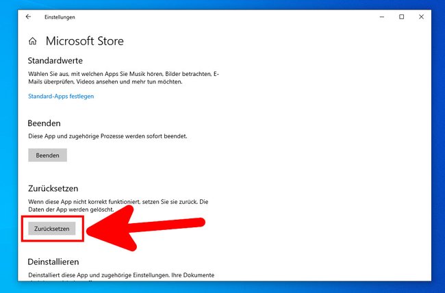 So setzt ihr den Microsoft-Store zurück. (Bildquelle: GIGA)