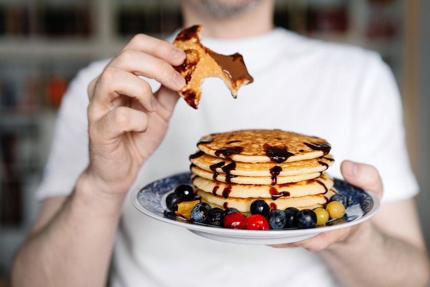 Pfannkuchen essen