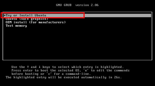 In unserem Beispiel wählen wir diesen Eintrag aus, um das Linux-Betriebssystem Ubuntu zu starten. (Bildquelle: GIGA)