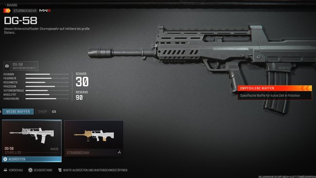 Viele Spieler lieben in CoD MW 3 das Sturmgewehr DG-58. (Bildquelle: Screenshot GIGA)