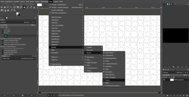 GIMP Puzzle erstellen