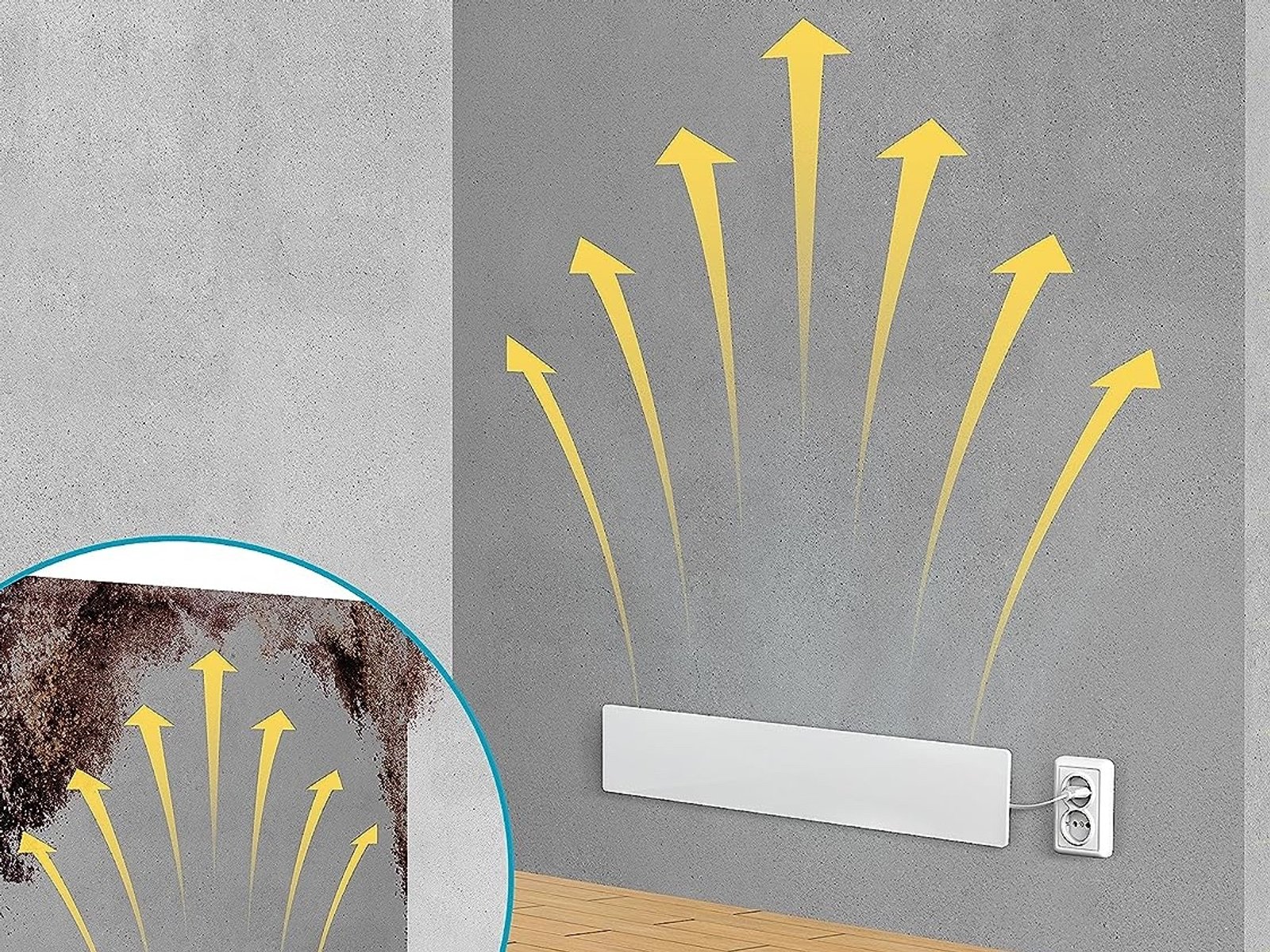 Schimmel Heizung Schimmelstop Schimmelfrei ohne Chemie feuchte Wand  vermeiden