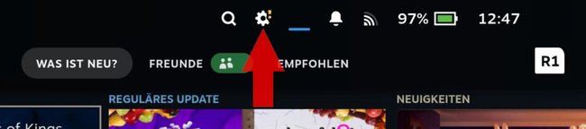 Steam Deck Update Hinweis