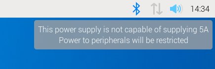 Screenshot: „This power supply is not capable of supplying 5A“