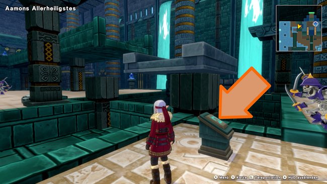 Schalter zum Umleiten des Wassers in Aamons Allerheiligstem in Dragon Quest Monsters: Der dunkle Prinz