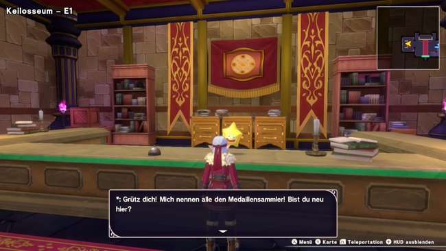 Abgabe-Ort der Mini-Medaillen im Keilosseum von Dragon Quest Monsters: Der dunkle Prinz