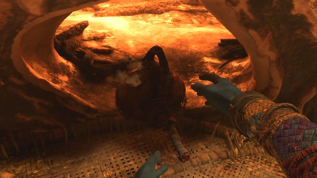 Die Kochstation in Avatar: Frontiers of Pandora ist vorgeheizt und das Kochen kann beginnen. (Bildquelle: Screenshot GIGA)