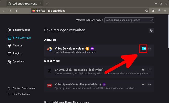 Deaktiviert ihr die Add-ons in Firefox. (Bildquelle: GIGA)