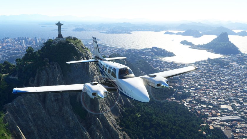 Das Bild zeigt einen Screenshot aus Microsoft Flight Simulator