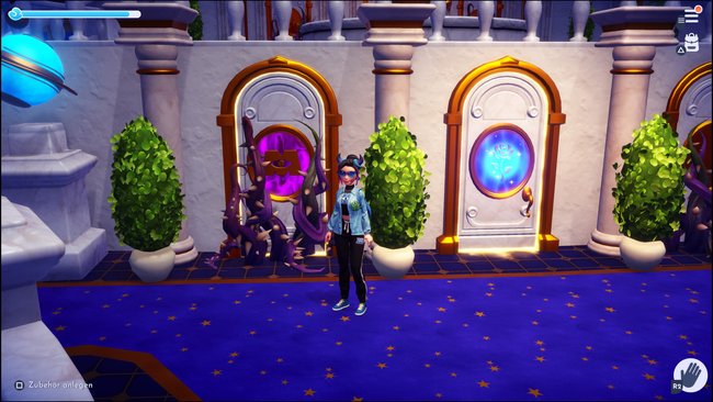 Hinter dieser Tür befindet sich das Reich der Monster AG in Disney Dreamlight Valley. (Bildquelle: Screenshot GIGA)